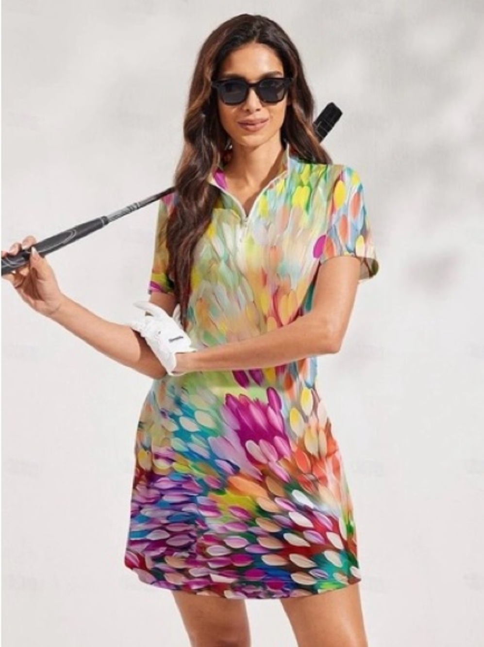 ACEGOLFS
Hyped-up Tropical Sleeveless 36.5 Inch Dress UPF50+ Size XL
